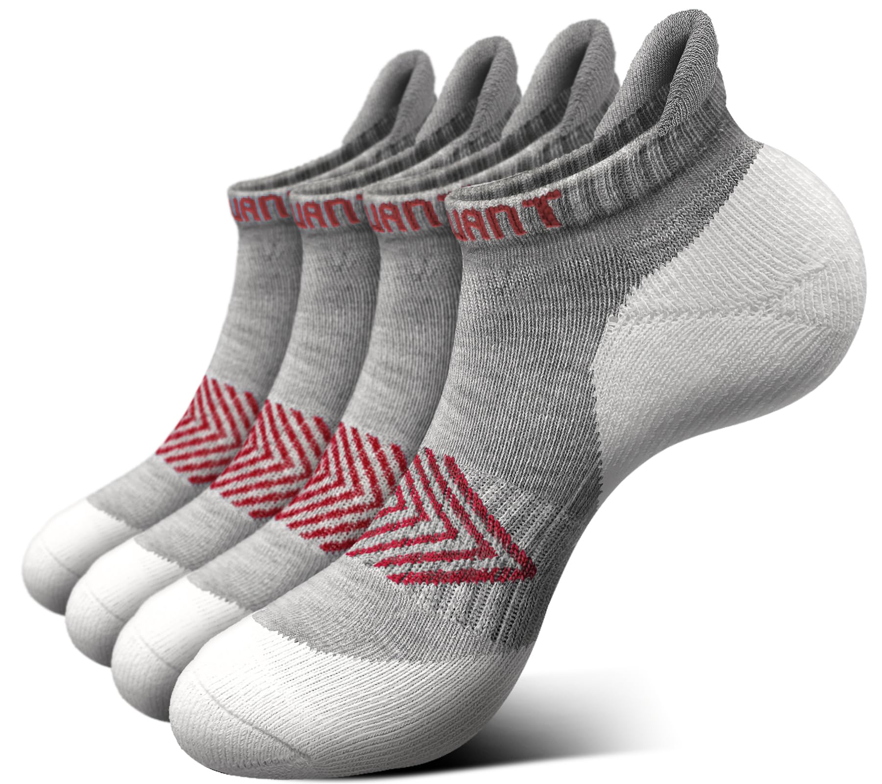 BULLIANT Men's Ankle Socks -Athletic Cushioned Running Socks Breathable Wicking For Men Women-Arch Support
