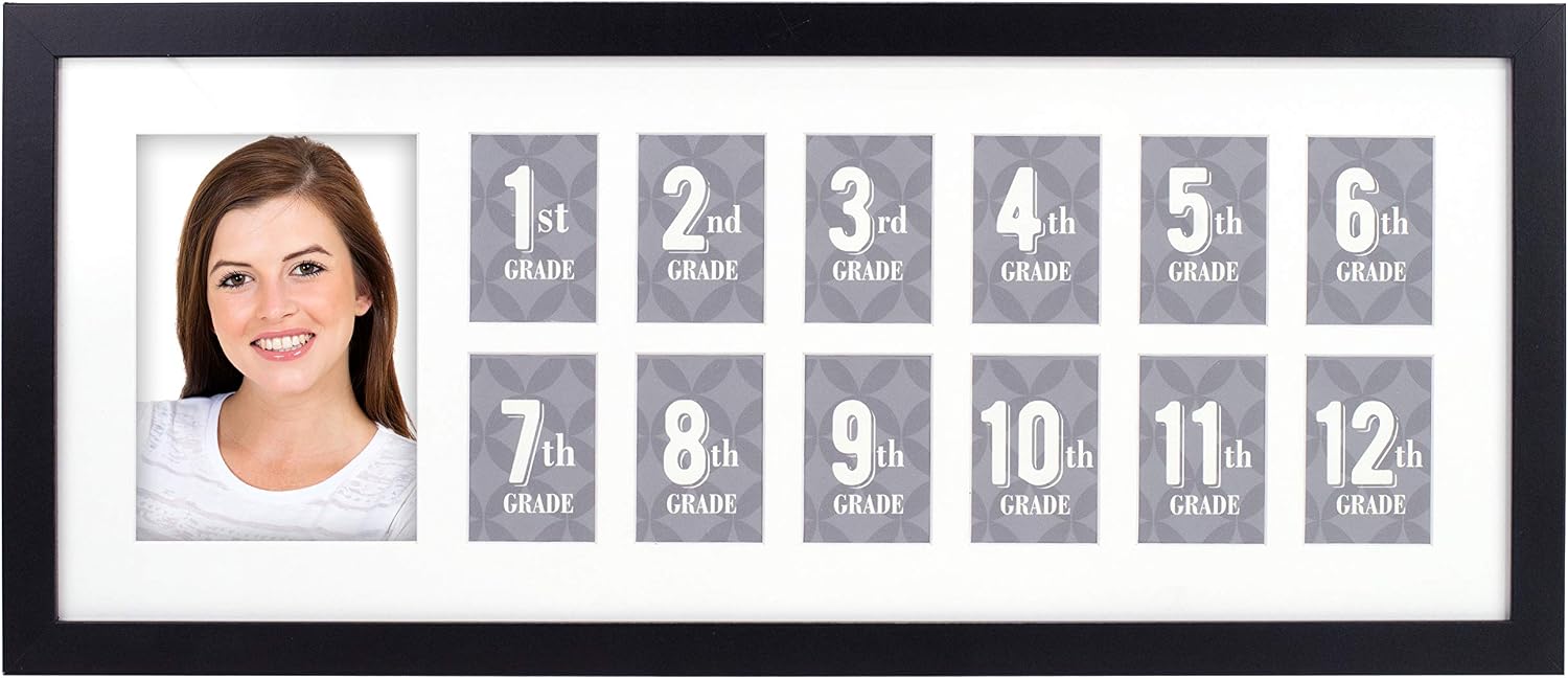 Malden International Designs Graduation 13-OP School Years Collage, Black