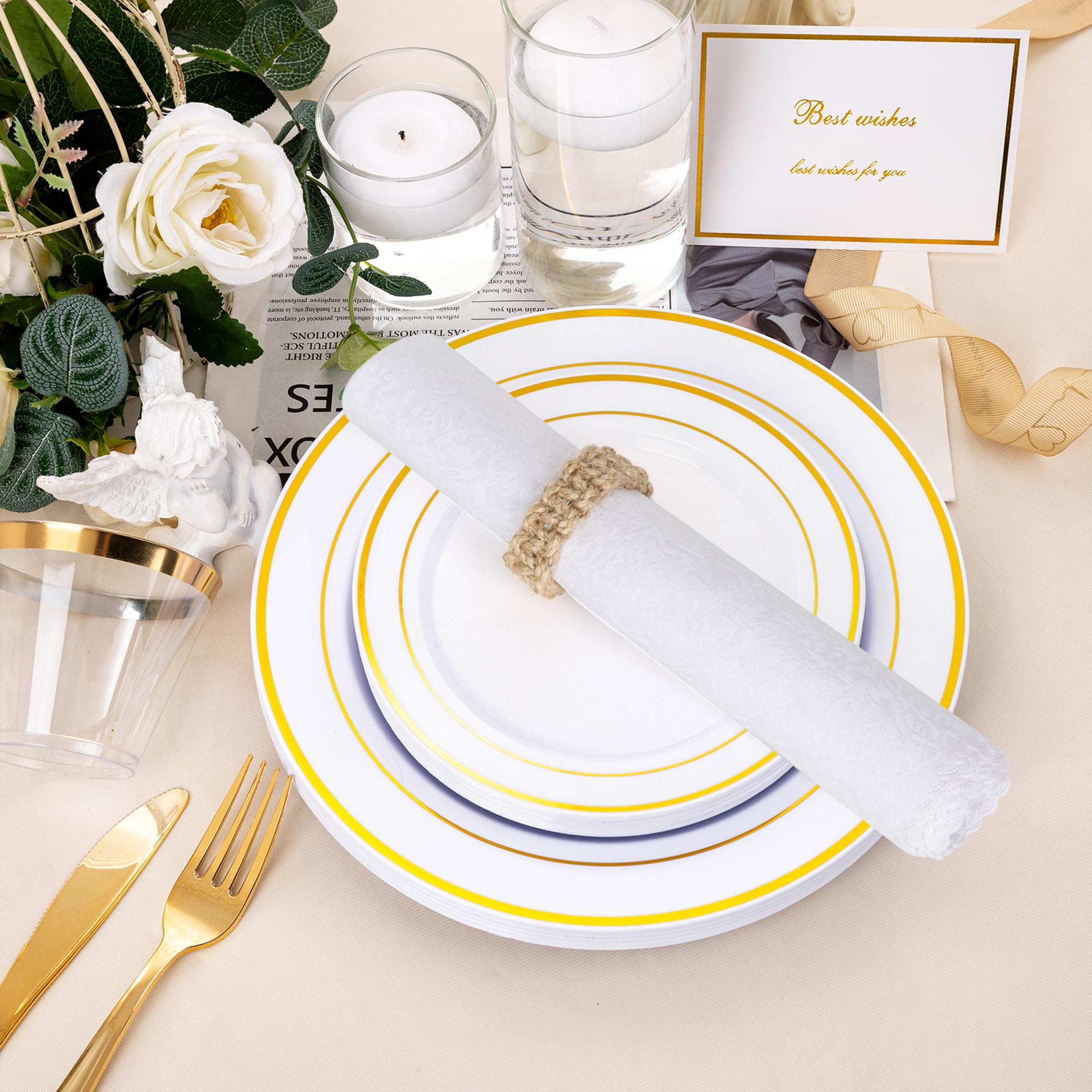 Meplait Juego de 12 servilleteros hechos a mano, de cuerda de yute, servilleteros bohemios para banquetes, bodas, fiestas, decoración de mesa de comedor (12, marrón)