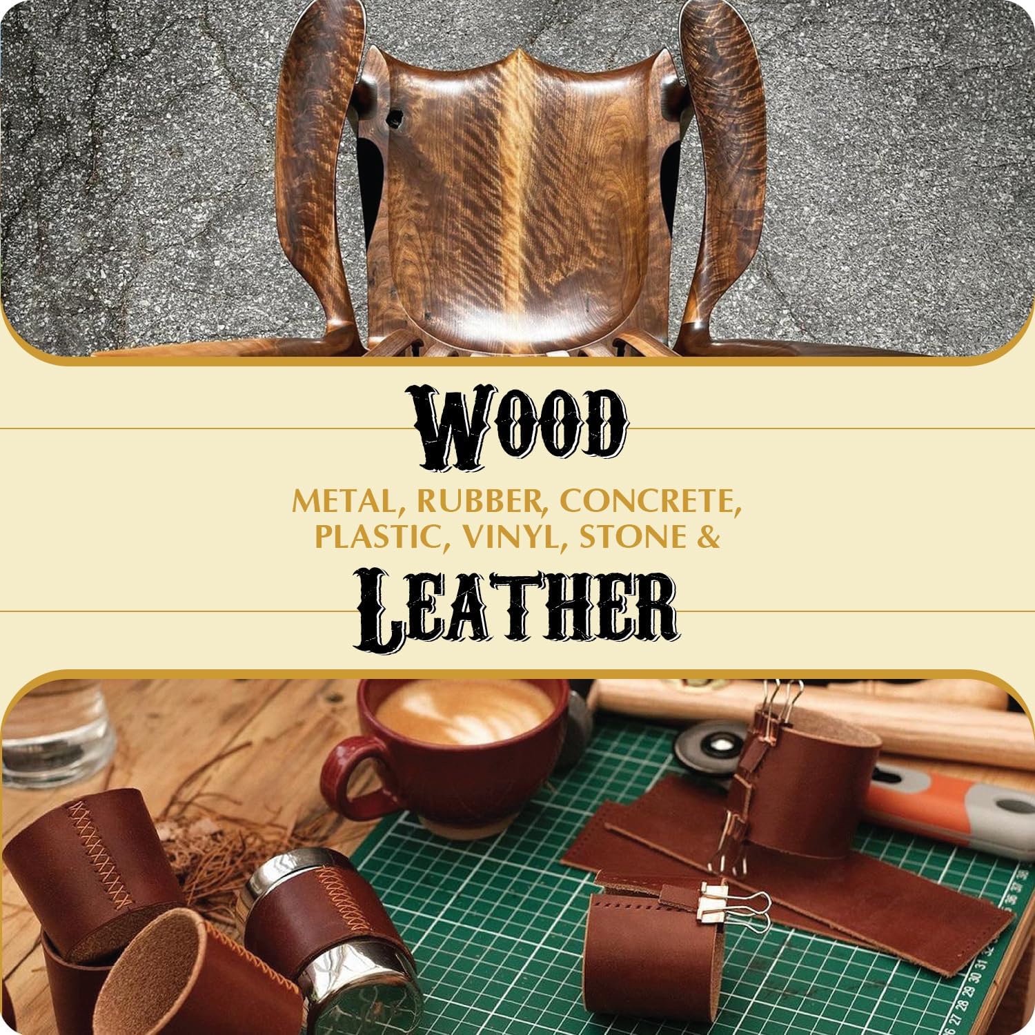 Odie’s Universal Finish Kit: 4-in-1 Bundle (9 oz) - Includes Odie’s Oil, Super Duper Oil, Wood Butter & Wax. Naturally Protect & Beautify Wood, Metal, Leather, Plastic & More