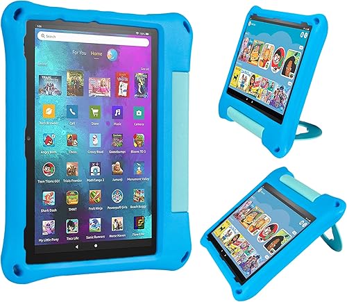 Miniatura 1 de Funda para tablet Fire HD 10 para niños (versión 20212023, 1113 generación), funda Oqddqo Tienda Kindle 10 Plus, especialmente reforzada con cuatro