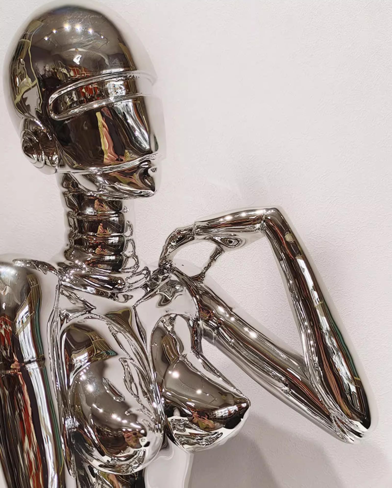 Amazon.co.jp: ヌード女性ロボット像彫刻、創造的な抽象的人物装飾電気