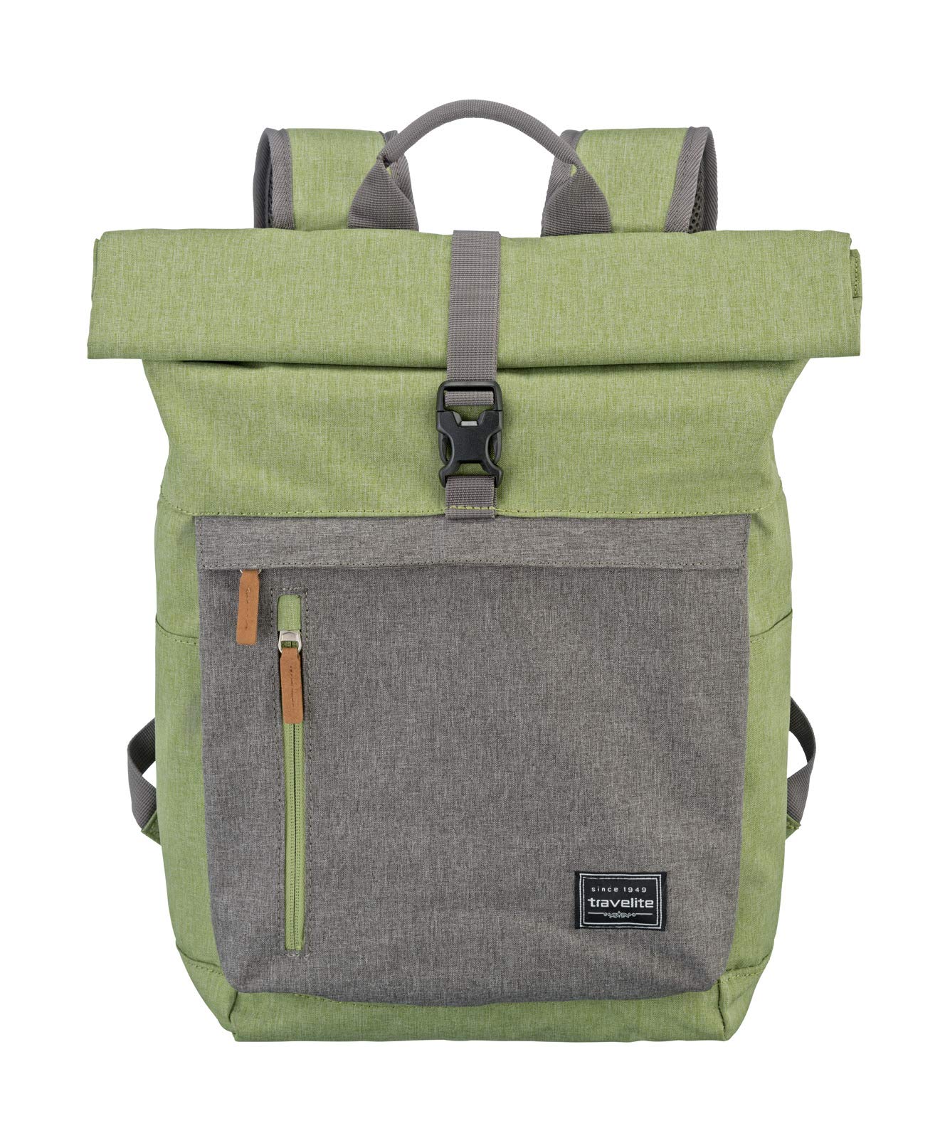 travelite zaino per il bagaglio a mano, zaino per laptop da 15,​6 pollici, BASICS, zaino da viaggio con funzione roll-​top, 60 cm, 35 litri