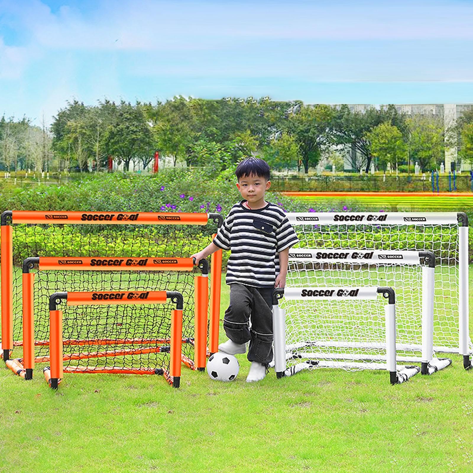 CALANDIS™ Soccer Goal for Kids with Ground Nails Compact Kids Toy for Yard Sports White 120x80cm | Goals & Nets | Soccer | Team Sports-image-15
