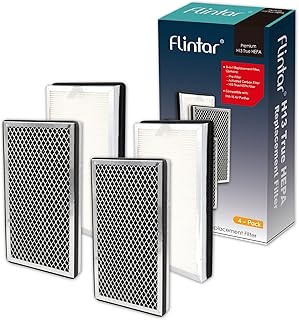 True HEPA Replacement Filter, Compatible with MA Air Purifier 15 Series, 3-in-1 Pre-filter, H13 Grade True HEPA and Activated Carbon Filter Set (4-Pack)