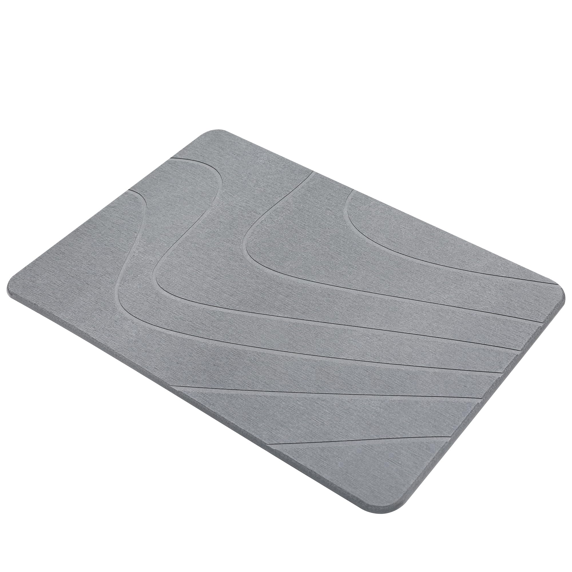 Tappetino da bagno effetto pietra Tappetino in terra diatomacea Asciugatura rapida, resistente all'umidità 60 x 39 cm