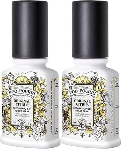 Poo-Pourri Before-You-Go - Botella de spray para inodoro, aroma original, 2 onzas líquidas (paquete de 2)