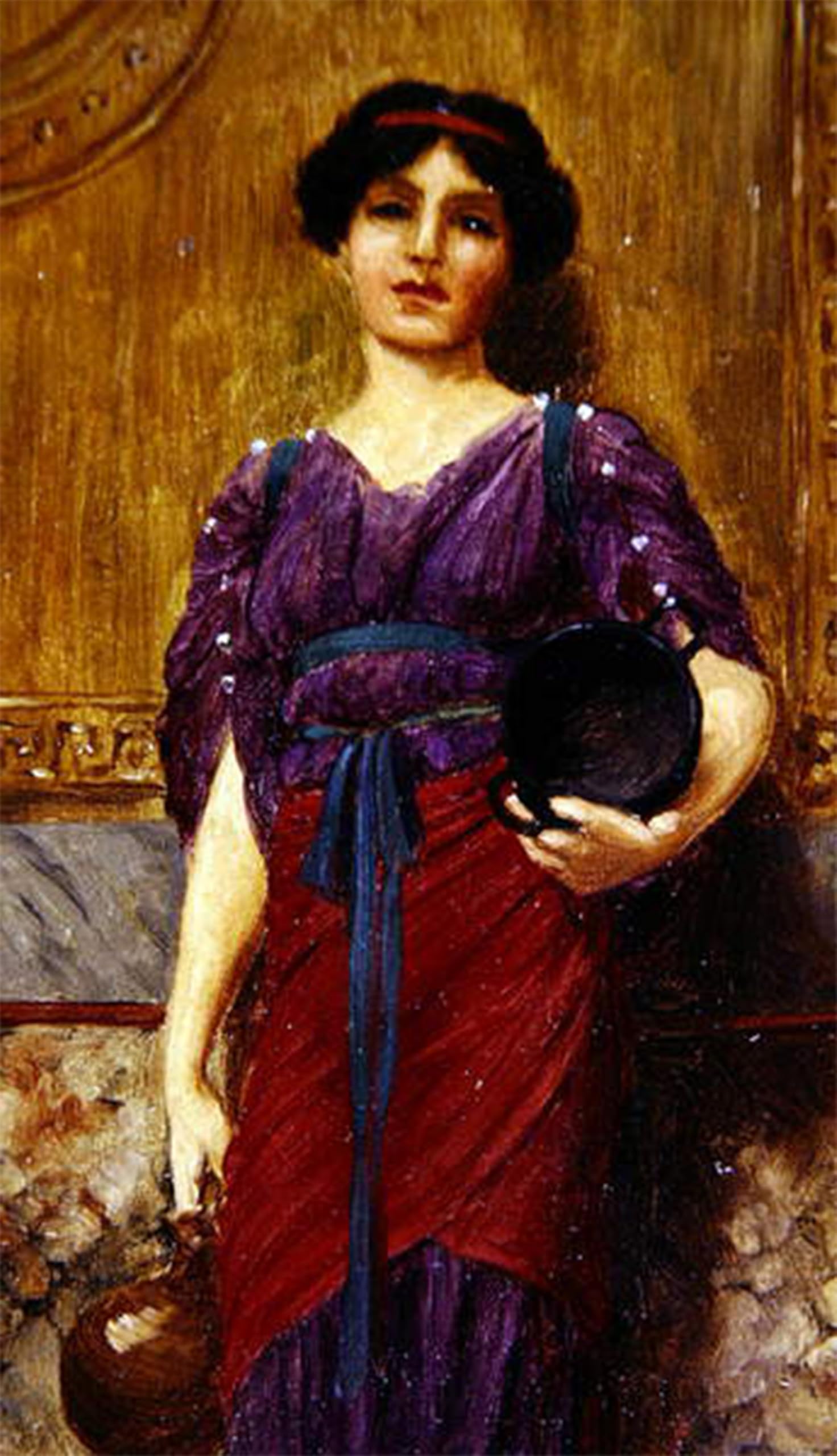 POSTERIIk Vintage Art Print Images Pictures Print Female Figure by John William Godward Modern Colour Posters for Office Home Decor 60x90cm