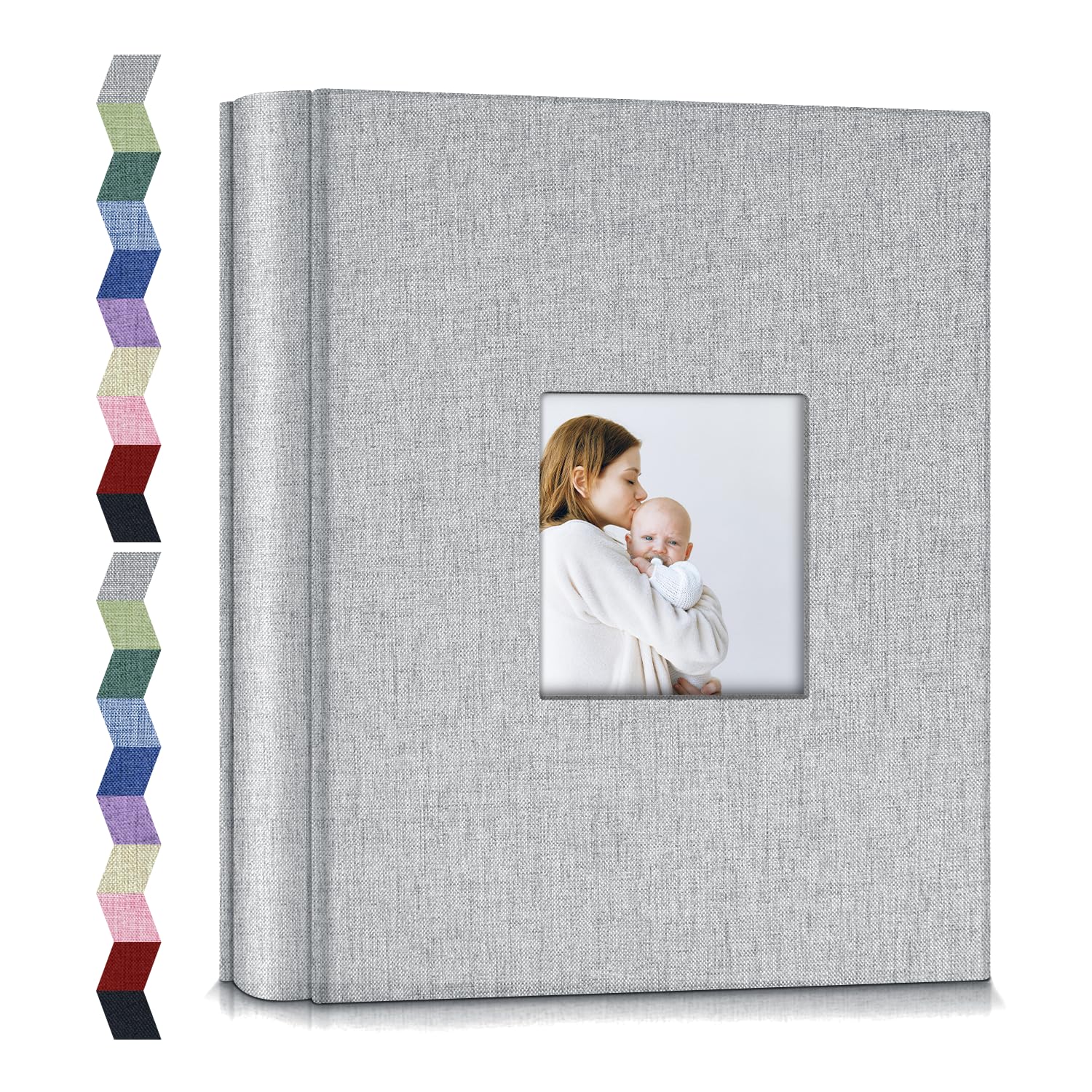 Popotop Album fotograficzny 10 x 15 cm z 600 zdjęciami, lniana okładka, fotoksiążki z 300 poziomymi kieszeniami, albumy na zdjęcia rodzinne, na wesele, rocznicę, dla dziecka, zdjęcia z urlopu