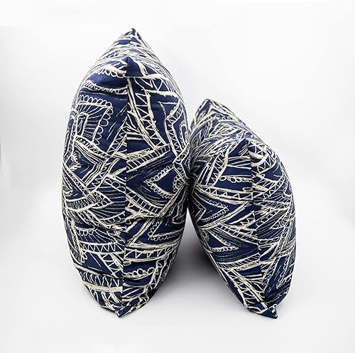 Miniatura 5 de Skully Fancy - Funda de cojín cuadrada moderna azul marino abstracta con cremallera oculta para sofá decorativo para el hogar, funda de cojín de 16