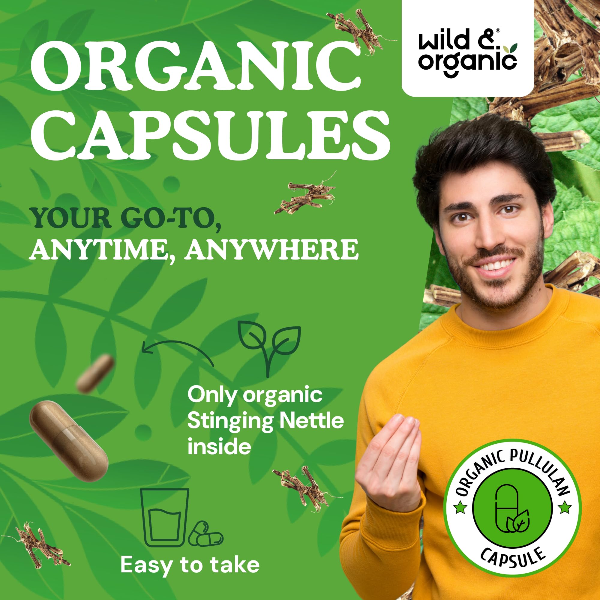 USDA Organic Stinging Nettle Root Capsules - Urinary Support - 90 Count — Amazon image 4