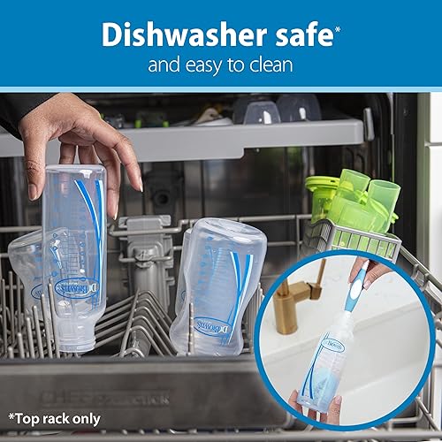 Miniatura 5 de Dr. Brown's Natural Flow Anti-Colic Options+ Biberones estrechos de 4 oz4.1 fl oz, con pezón de flujo lento nivel 1, lavanda, paquete de 3, 0.0 ft+