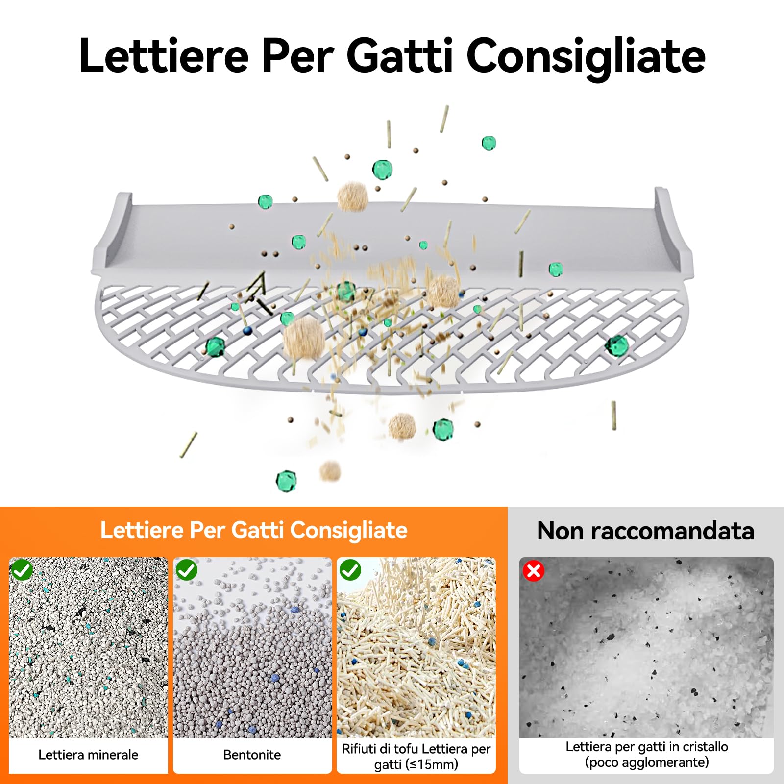 Lettiera Gatto Autopulente, Lettiera Autopulente Extra 65L, Cassetta di Controllo Della Sabbia Rimovibile, Allarme Sicuro,Controllo APP, Antipizzicamento per Più Gatti