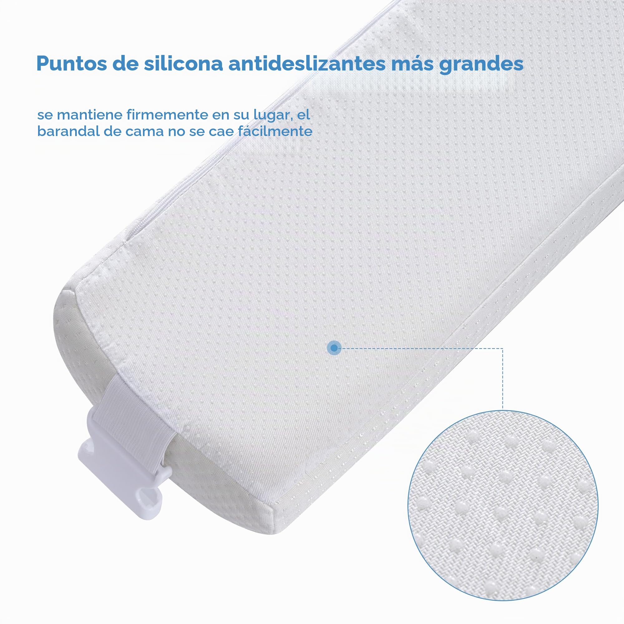 YIHATA Barrera Seguridad NiñOs Cama, PortáTil Barandilla Cama NiñO, Barandilla Cama Adulto con Funda Impermeable, Antideslizante Y Lavable a MáQuina, Apto para Todas Las Camas - 2 Unidad