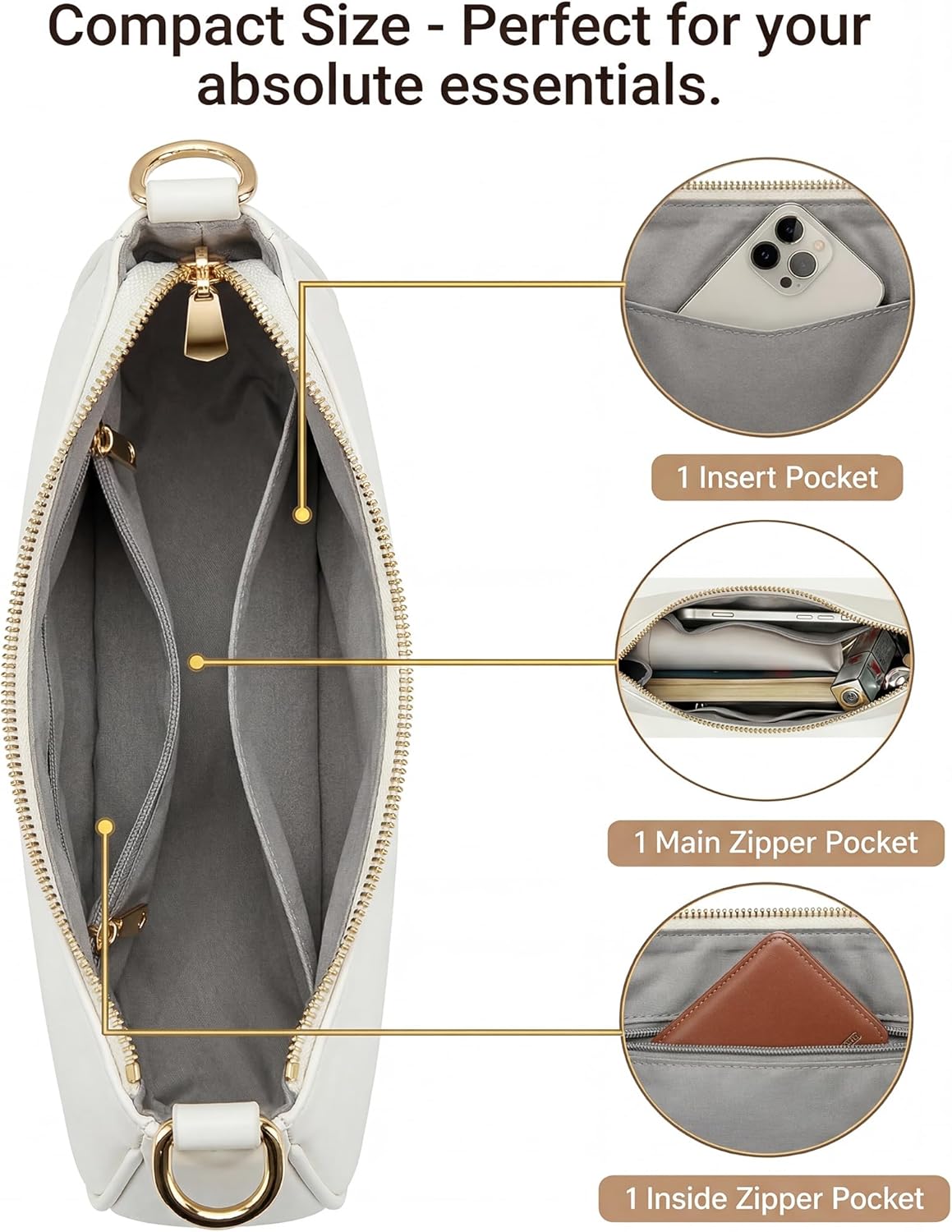 Small Shoulder Bags for Women, mini Purse Vegan Leather Shoulder Bag, Cute Retro Hobo Handbag