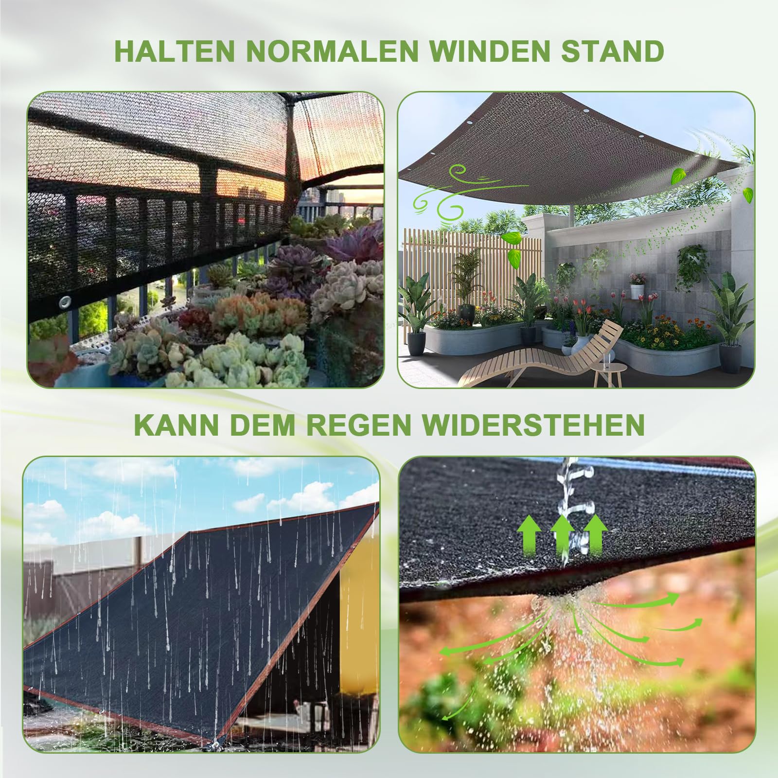 Schattierungsnetz 6x6m, Schattiernetz mit Ösen, 40% UV-Beständiges Schwarz Sonnensegel Atmungsaktiv Beschattungsnetz für Balkon, Pergola, Gewächshaus, Garten