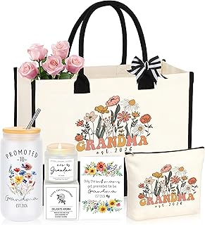 JoycuFF New Grandma Gifts First Time, Promoted to Grandma Est 2026 Grandmas Gift for New Nana Gigi Mimi 1st Time Grandmother Gift