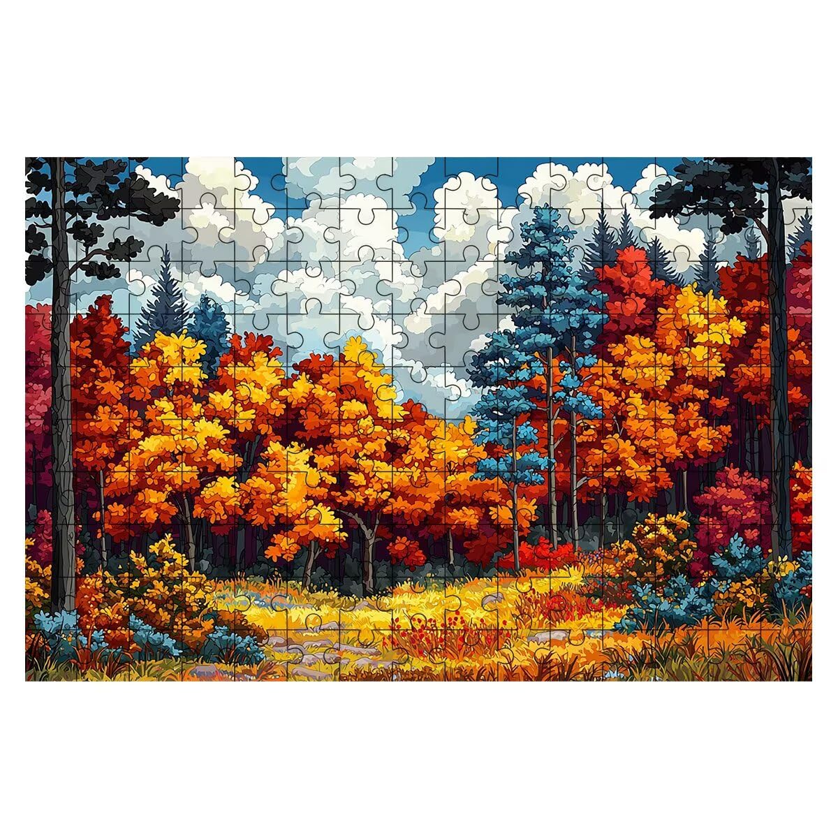 Puzzle 3000 elementów dla dorosłych, puzzle 3000 elementów krajobraz, jesienne puzzle dla dorosłych z wykwintnym pudełkiem do pakowania, gry edukacyjne, duże drewniane puzzle, prezent dla kobiet