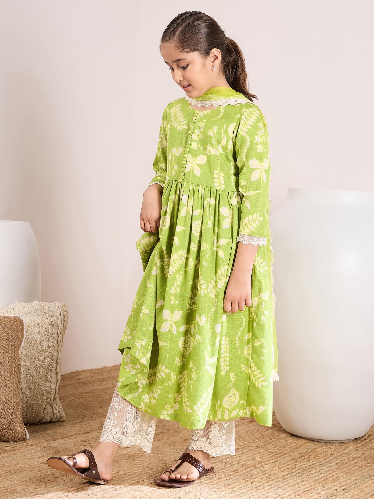 Pspeaches Dziewczynki 1 Kurta, 1 Payjama, 1 Dupatta