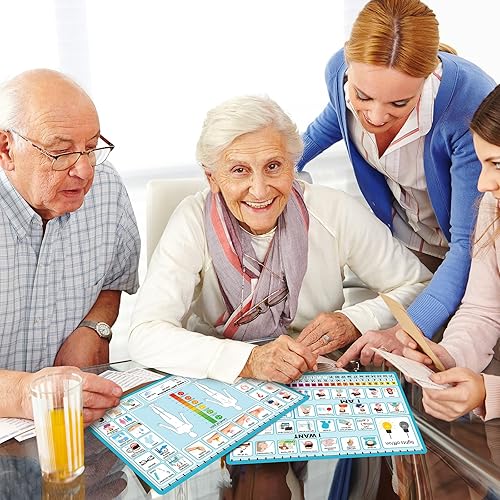 Miniatura 6 de Tablero de comunicación para adultos no verbales, tablero de comunicación de afasia, tarjetas de comunicación con símbolo de imagen colorida para