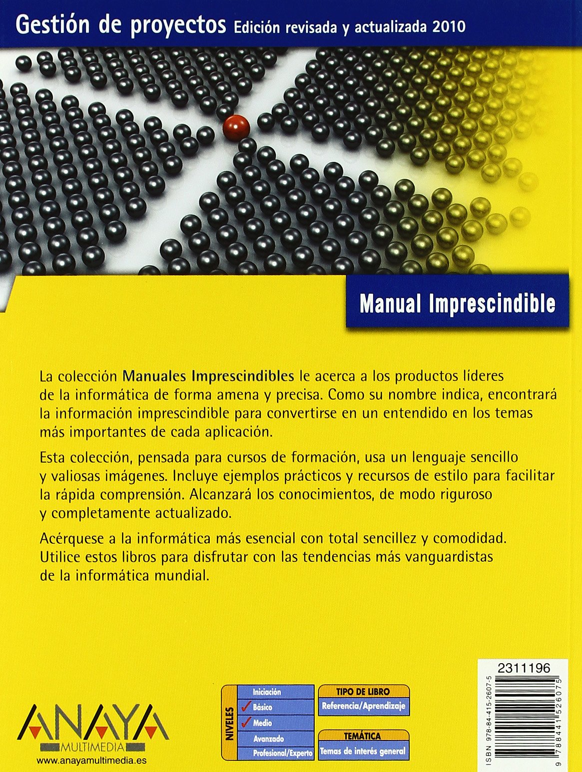 Gestión de proyectos. Edición revisada y actualizada 2010 (MANUALES IMPRESCINDIBLES)