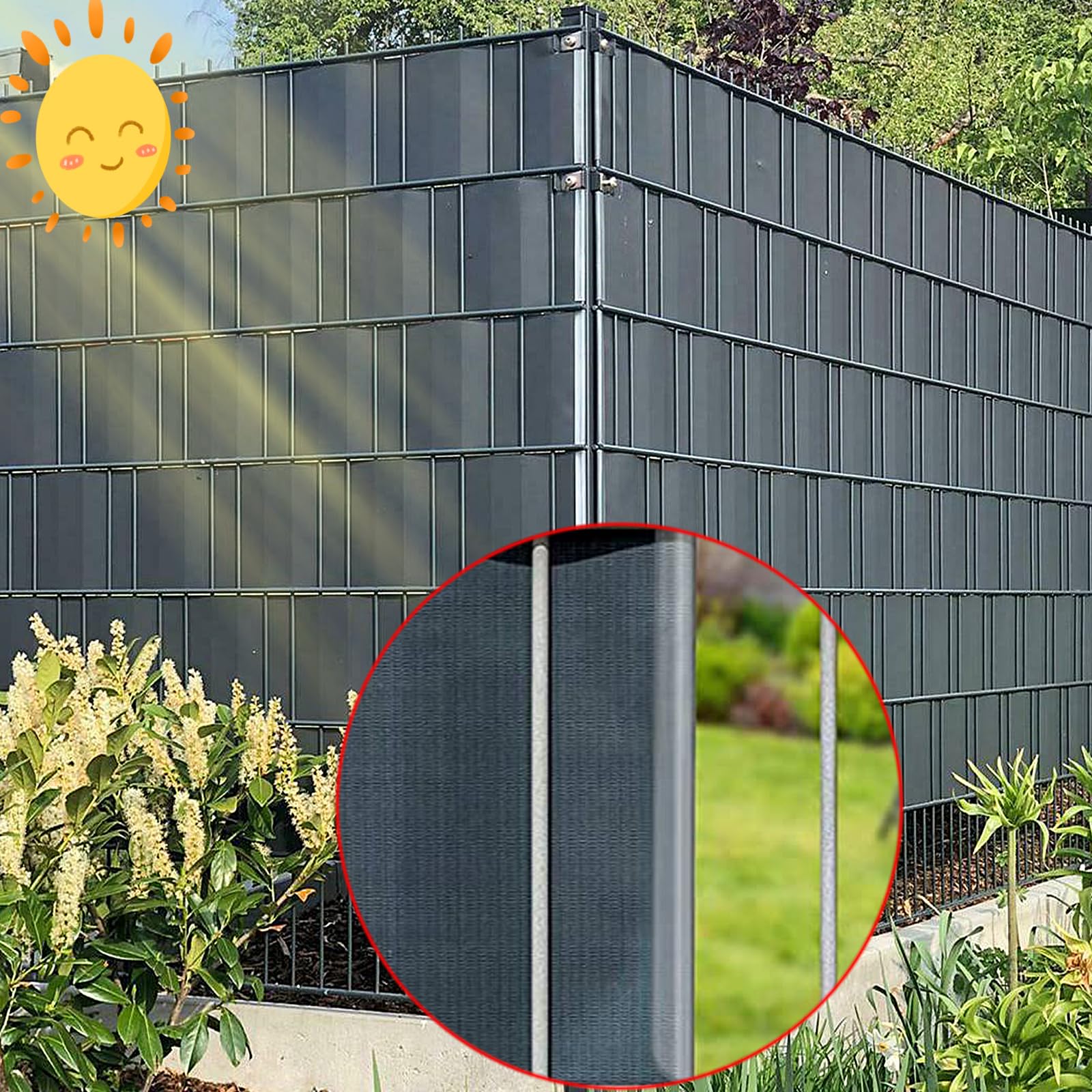 Hopelit Lot De 30 Clips De Fixation En PVC Pour Brise-vue, Bandes Brise