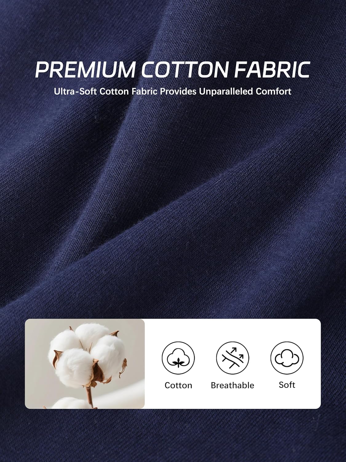 3 Pack Mens Cotton Pajama Shorts Soft Comfortable Lounge Shorts with Drawstring & Two Pockets Sleep Bottoms for Men - Image 3