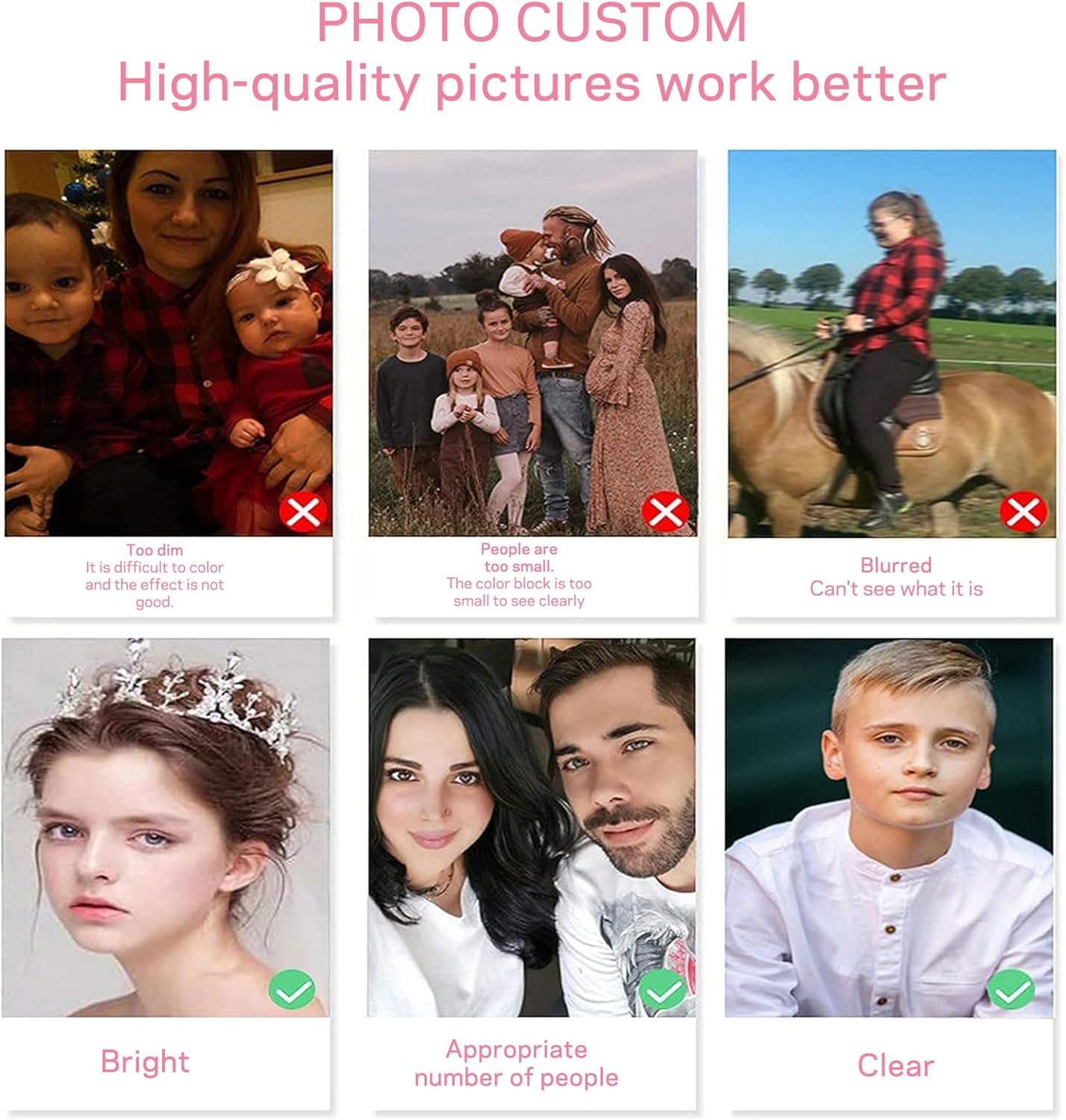 Bokoran Custom Diamond Painting Kits Full Drill for Adults Personalized Photo Diamond Drawing Painting Customized Your Own Picture Diamond Painting Custom Round | Square Drill
