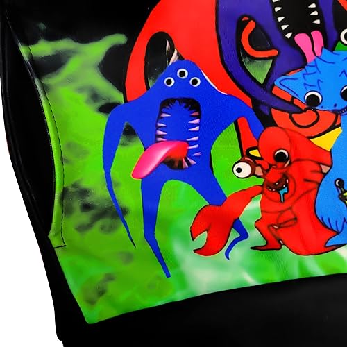 Vista 4 de SHDEMY Boys Garten of Banban Hoodies Kids Cartoon Game Monster Zip Up Sweatshirt Horror Jacket Novelty Party Outfit