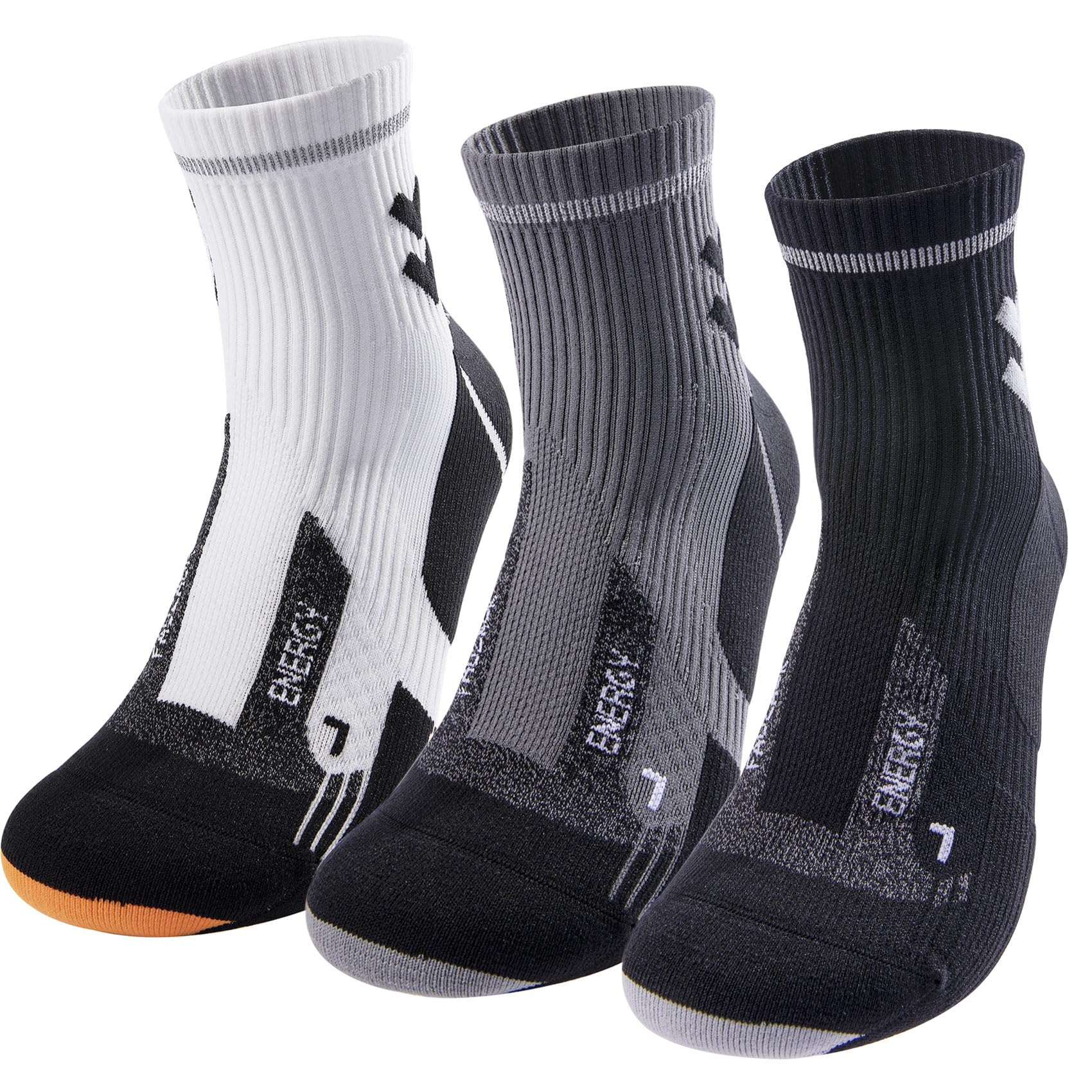 Fauzauk Laufsocken Herren Damen Wandersocken Sommer Kurze Atmungsaktive Anti-Blasen Sportsocken Kompressions Socken for Wandern Trekking Fahrrad 3 Paar