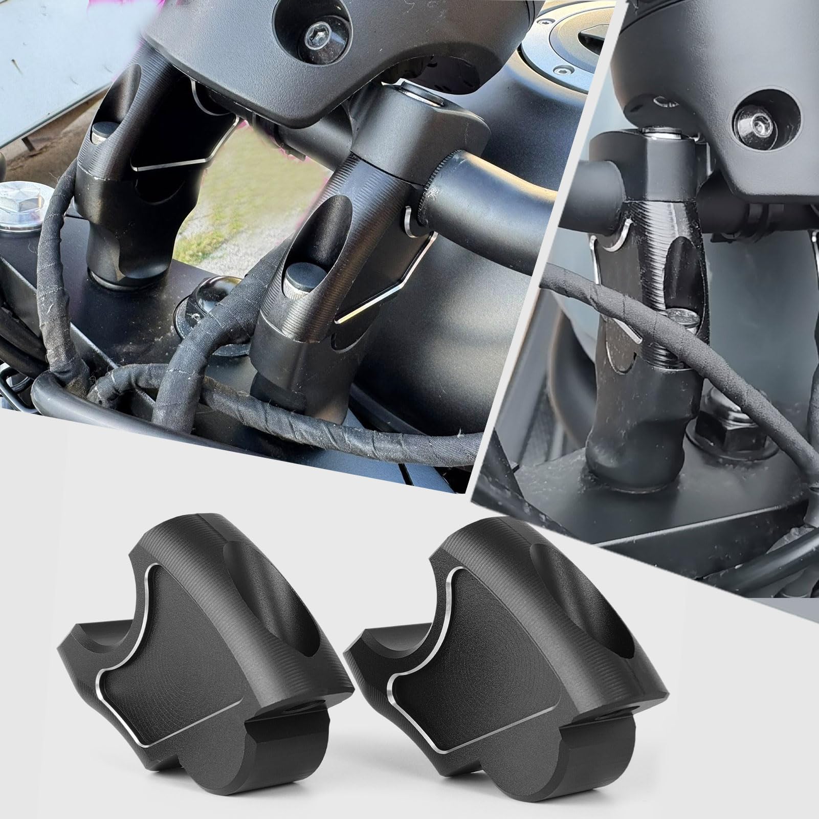 Riser per manubrio per moto, morsetto per manubrio CNC, altezza 45 mm, arretrato di 25 mm Compatible with Rebel CMX 250 CMX 300 CMX 500 17-24 CMX1100 20-24 Accessori