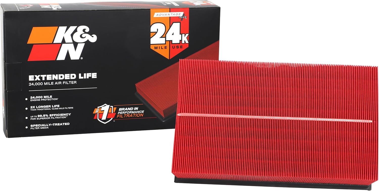 K&N Engine Air Filter: Extended Life 24,000 Mile Replacement Air Filter: Compatible with 2012-2019 Volkswagen/Audi/Seat/Skoda Compact 1.6/1.8/2.0 L, KNX-3005