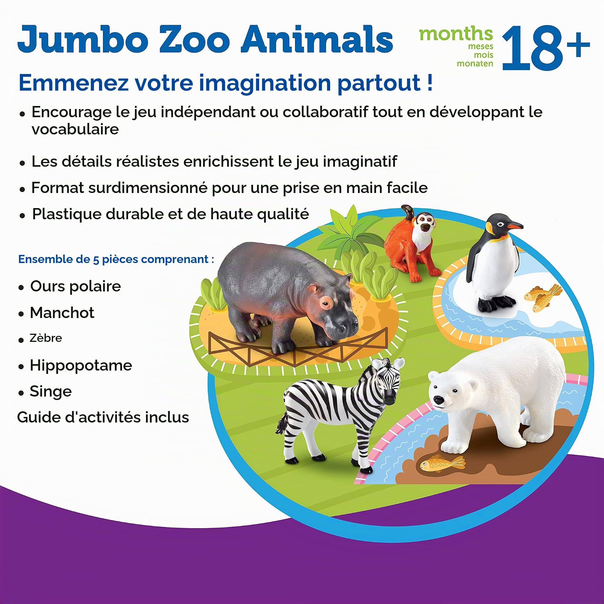 Learning Resources Animaux du Zoo géants