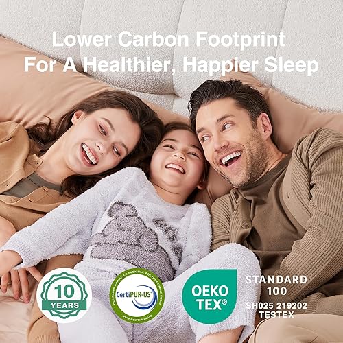 Miniatura 6 de Novill - Colchón híbrido de espuma y resortes de 8 pulgadas, colchón Twin en una caja, soporte medio, espuma certificada CertiPUR-US y resortes de