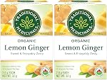Traditional Medicinals Lemon Ginger Tea, 16 Count Tea Bags