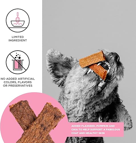 Miniatura 8 de BIXBI - Golosinas para perros totalmente naturales, soporte para piel, inmune y articulaciones, sabor salmón, res y pollo