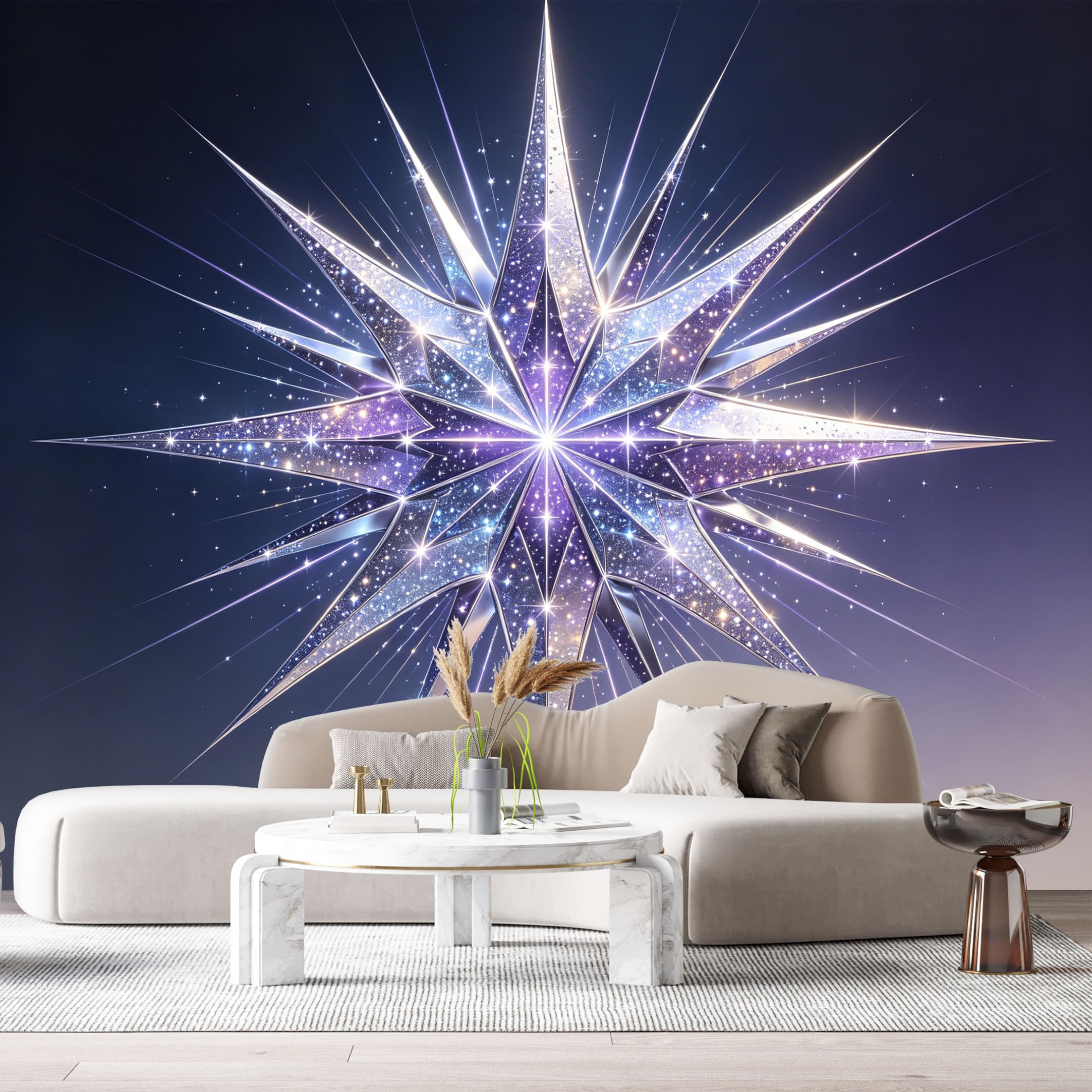 Custom Size Wall Murals Abstract Celestial Star Geometric 3D Modern SelfAdhesive Wall Fabric Removable Large Wallpaper for Photo Living Room