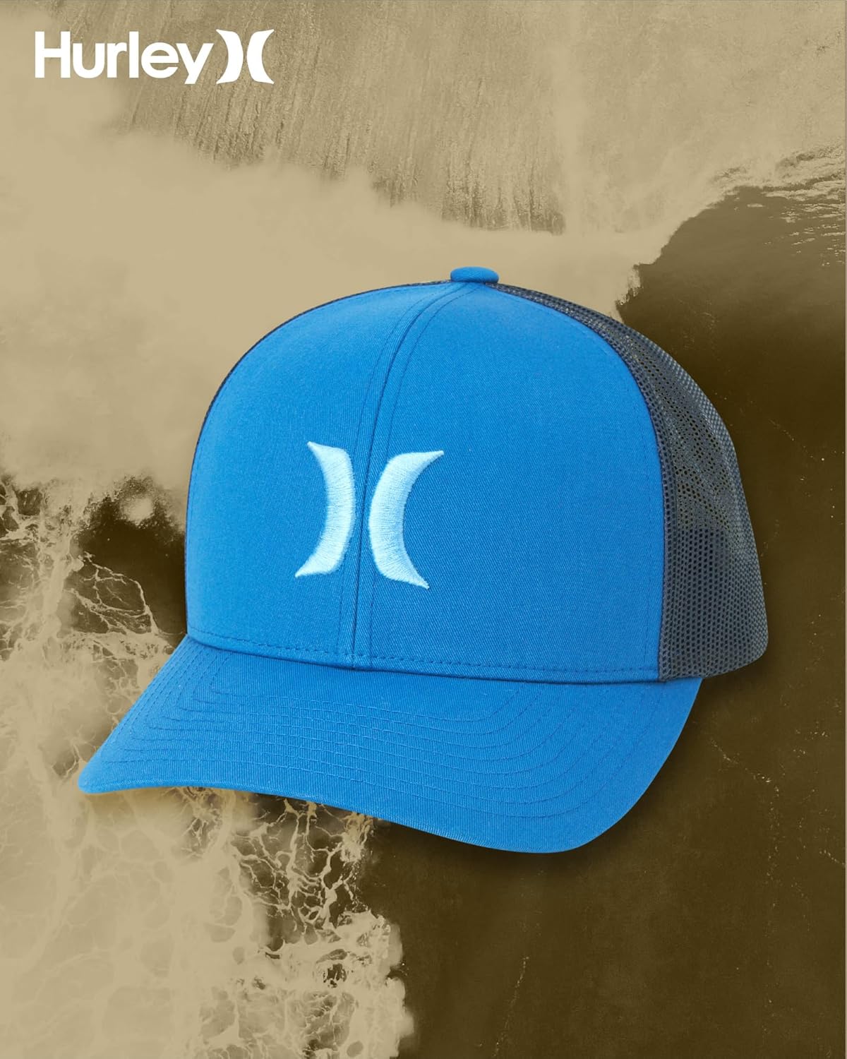 Hurley Men's Caps - Del Mar Mesh Panel Baseball Cap Trucker Hat - Snap Back Hats for Men - Image 7