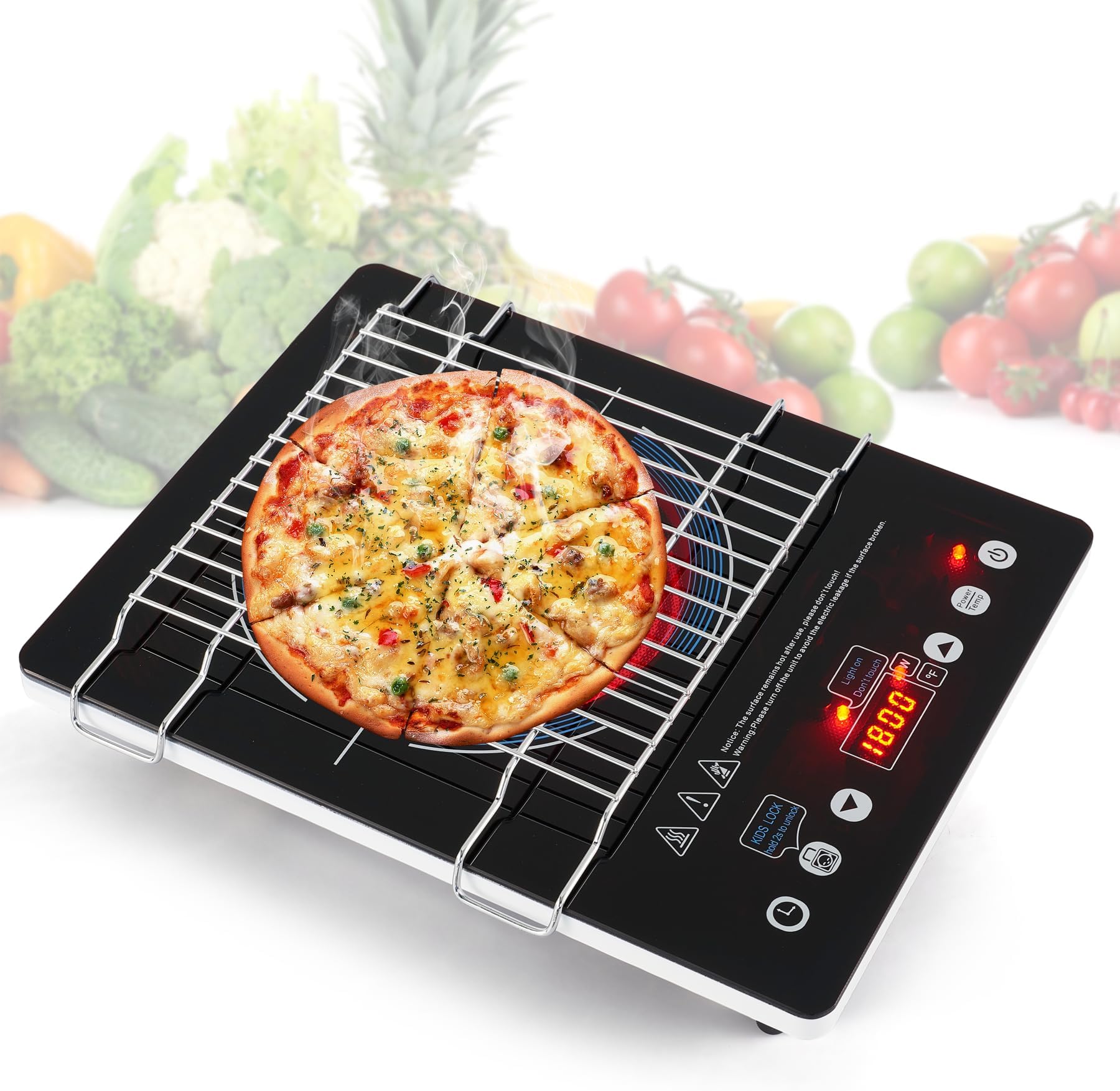 VBGK Cooling Rack, Heavy Duty Stainless Steel Wire Rack for Baking, Grilling, Roasting, Drying, Nonstick 11.81"x8.66" Oven & Dishwasher Safe, Compatible with Electric Cooktop