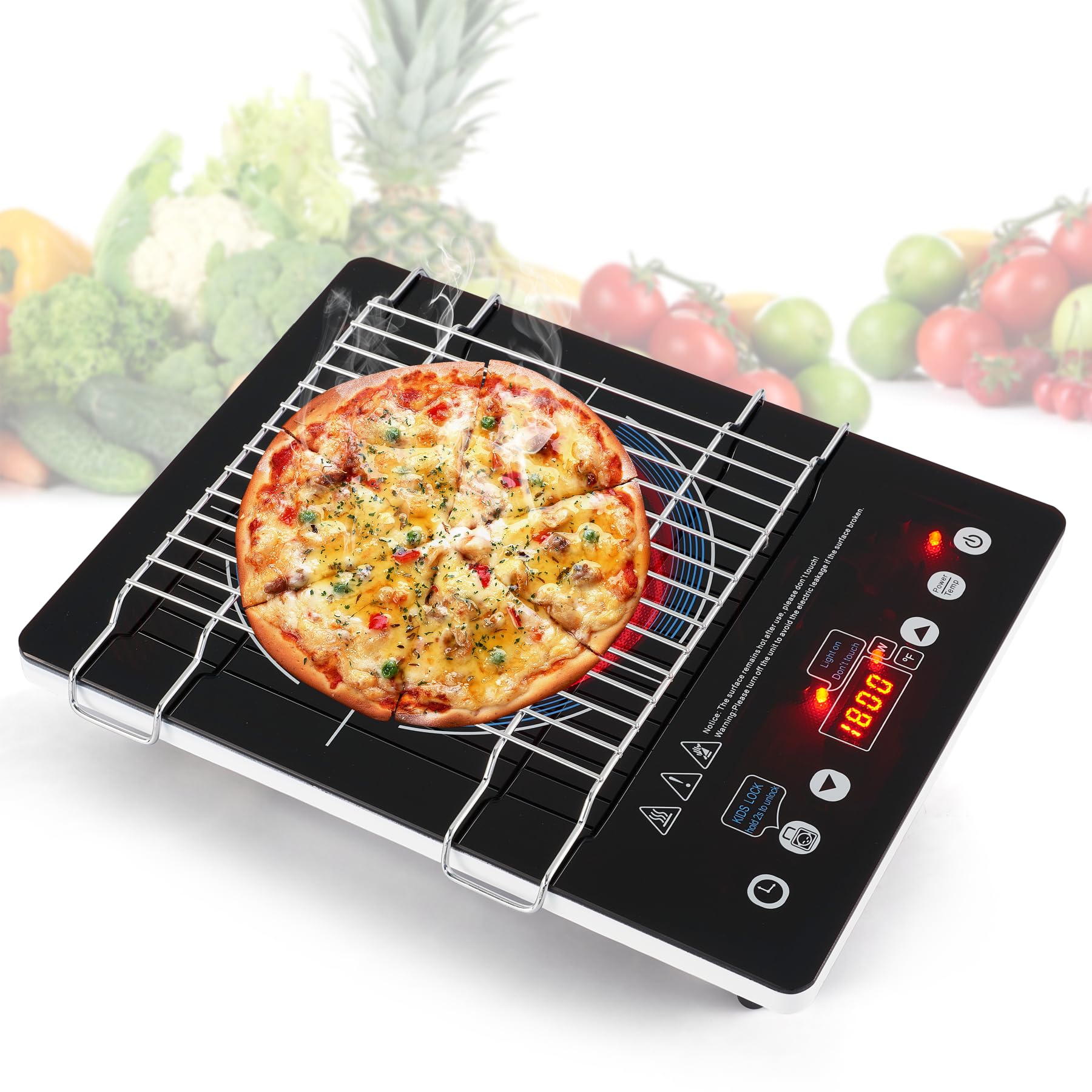 VBGK Cooling Rack, Heavy Duty Stainless Steel Wire Rack for Baking, Grilling, Roasting, Drying, Nonstick 11.81"x8.66" Oven & Dishwasher Safe, Compatible with Electric Cooktop
