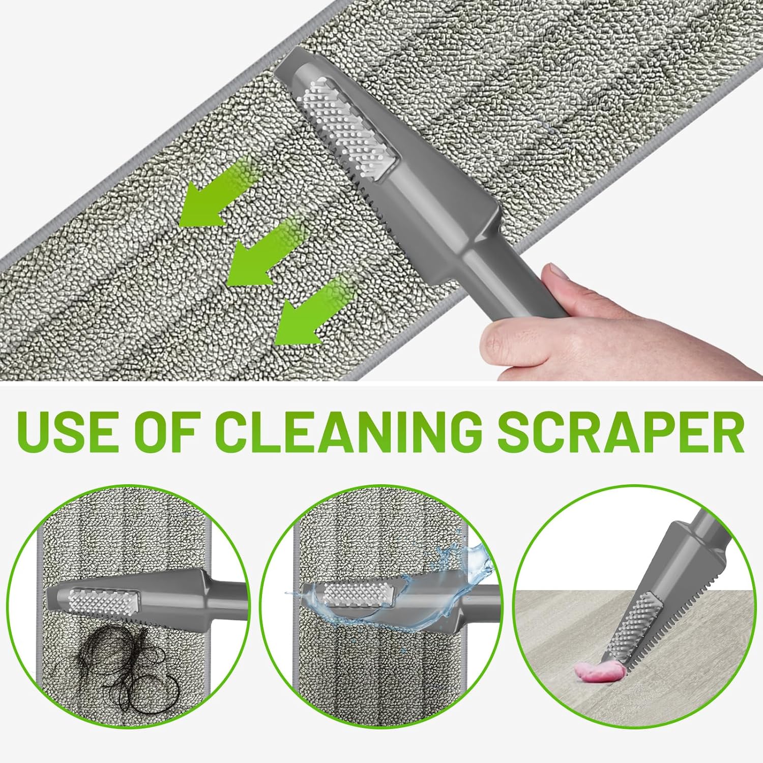 Spray Mop for Floor Cleaning with 3 Microfiber Washable Pads & 10 Disposable Pads