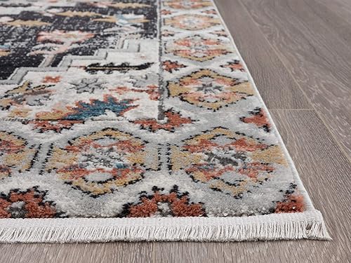 Miniatura 6 de Abani Alfombra clásica de 2 x 3 pies, color gris y beige, colección Azure