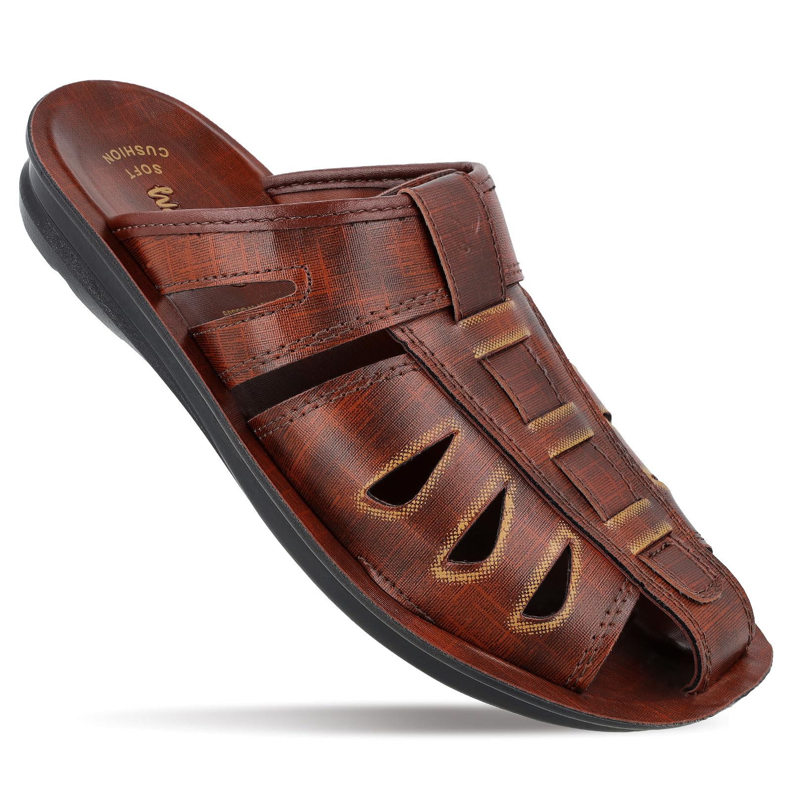 WALKAROO WG5309 Mens Covering Sandals Dailywear and Regular use For Indoor & Outdoor - Brown (B0CM3J2G5X) Amazon Price History, Amazon Price Tracker