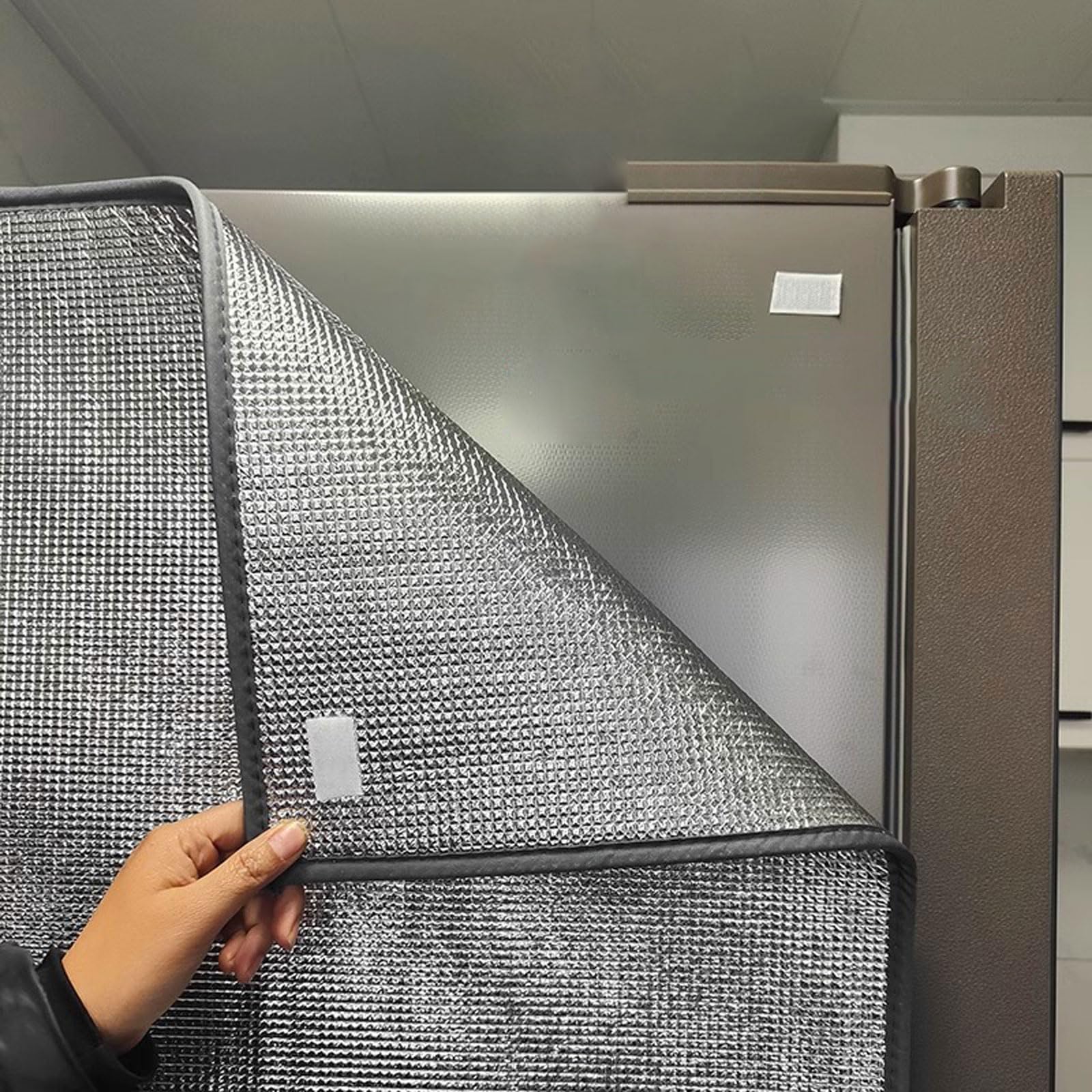 AMZBNEIDI Vertical Freezer Sunshade Film, Aluminum Foil Refrigerator Freezer Sun Shade Insulation Cover Style A/B Multiple Sizes(Style B,50x70cm)