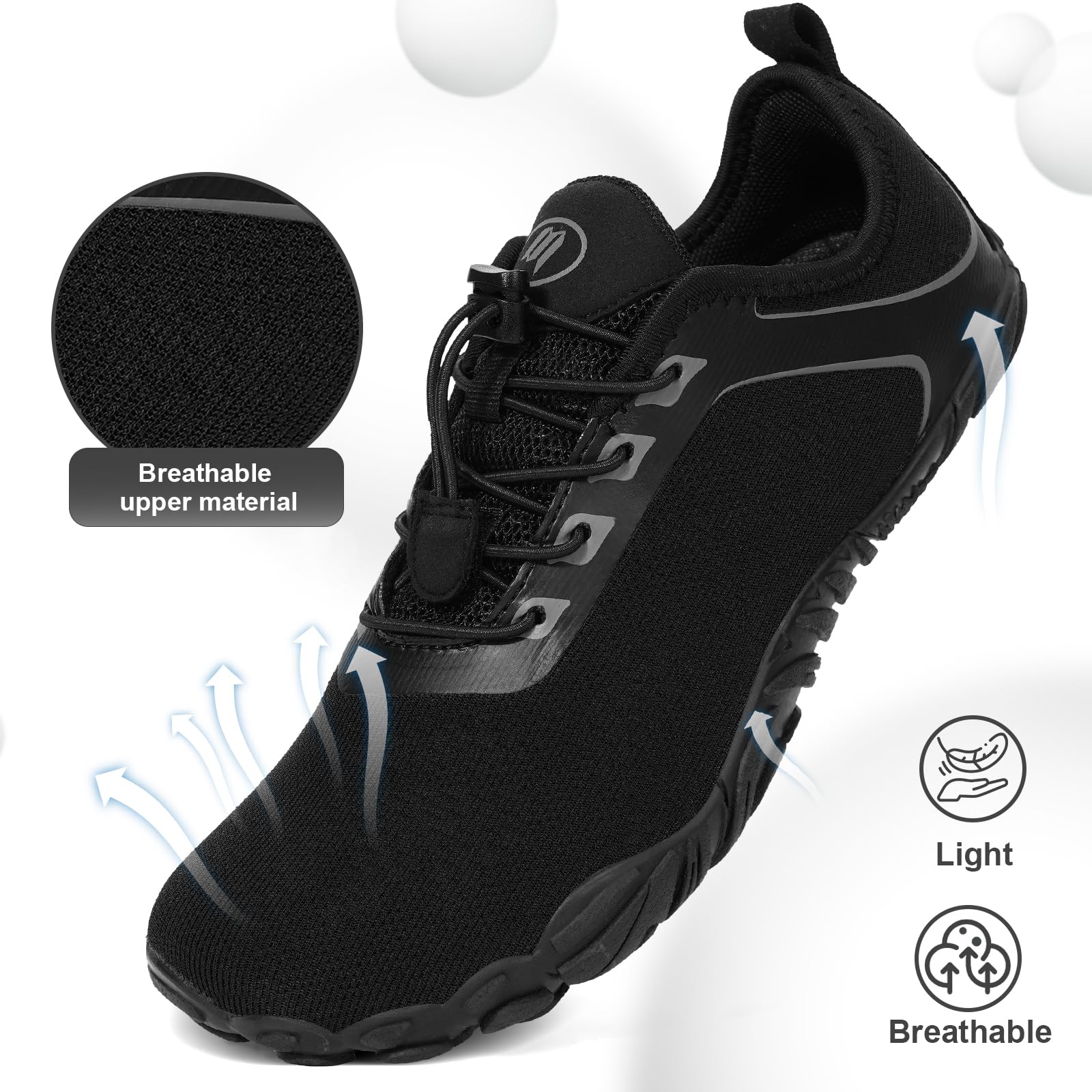 Yoyumtz Hike Barefoot Shoes Women Men Footwear Minimalist Healthy Wide Toe Box Zero Drop Non-Slip Grounding Shoes for Walking Gym Workout Trail Running Grounded Footwear