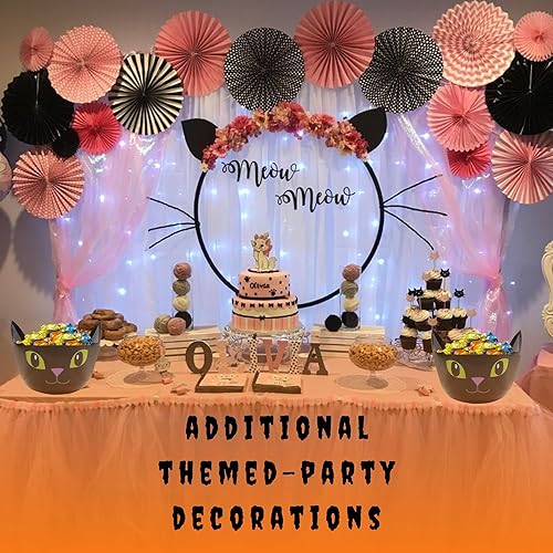 Miniatura 7 de A1U - Cuencos de plástico para golosinas de Halloween con diseño de gato negro, contenedor de almacenamiento de dulces de dulce o truco, caja de