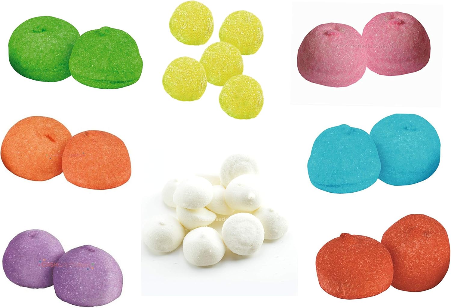 Soft Paintball Marshmallows Assorted Colour & Flavour Sweets Halal UK