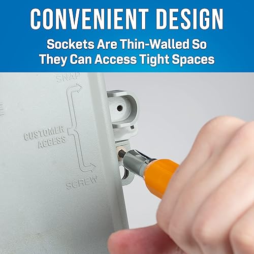 Miniatura 9 de Jonard Tools M-216CRX llave redonda resistente a los impactos con enchufes hexagonales de 716 pulgadas y 38 pulgadas