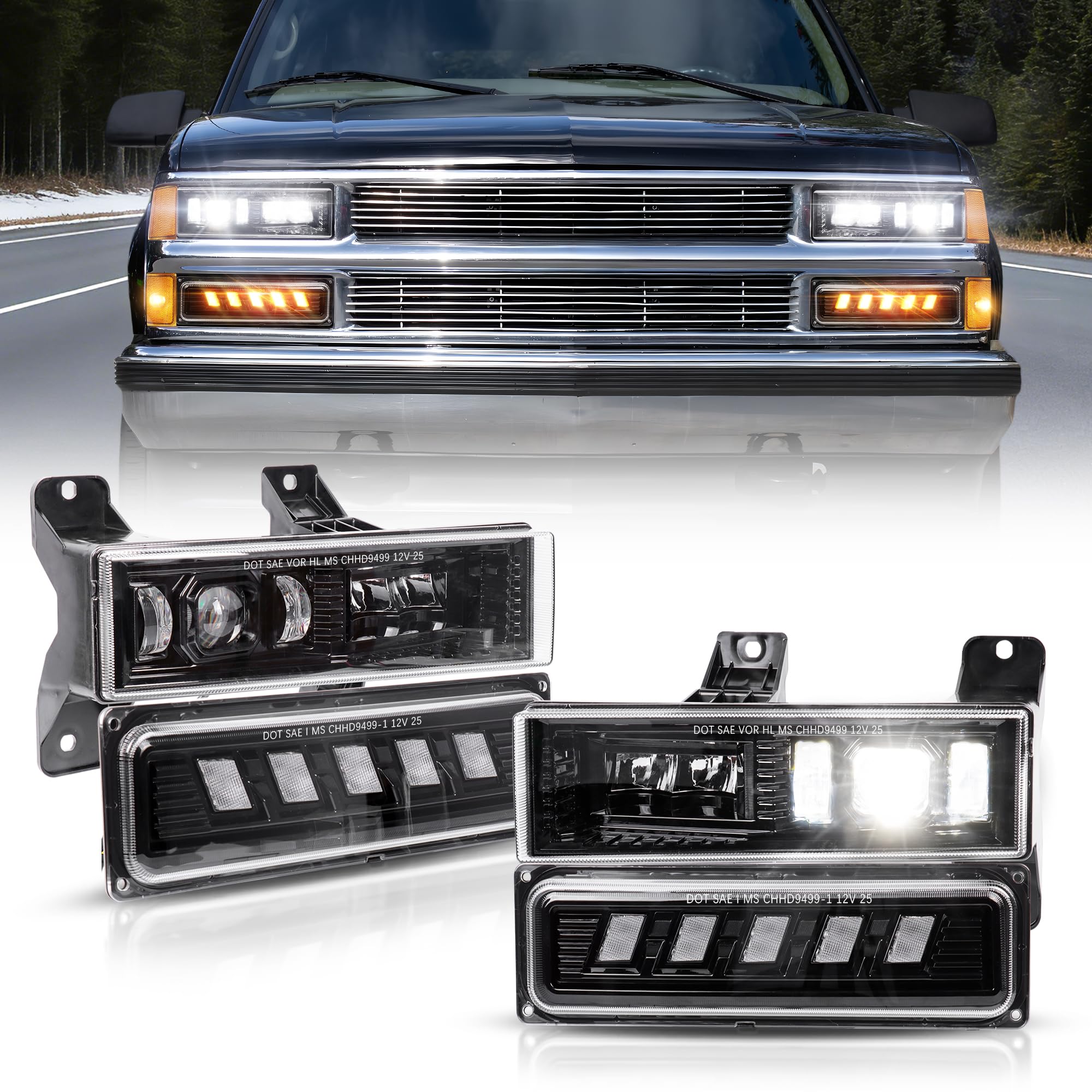 RAMJET4X4 DOT LED Headlight Assembly