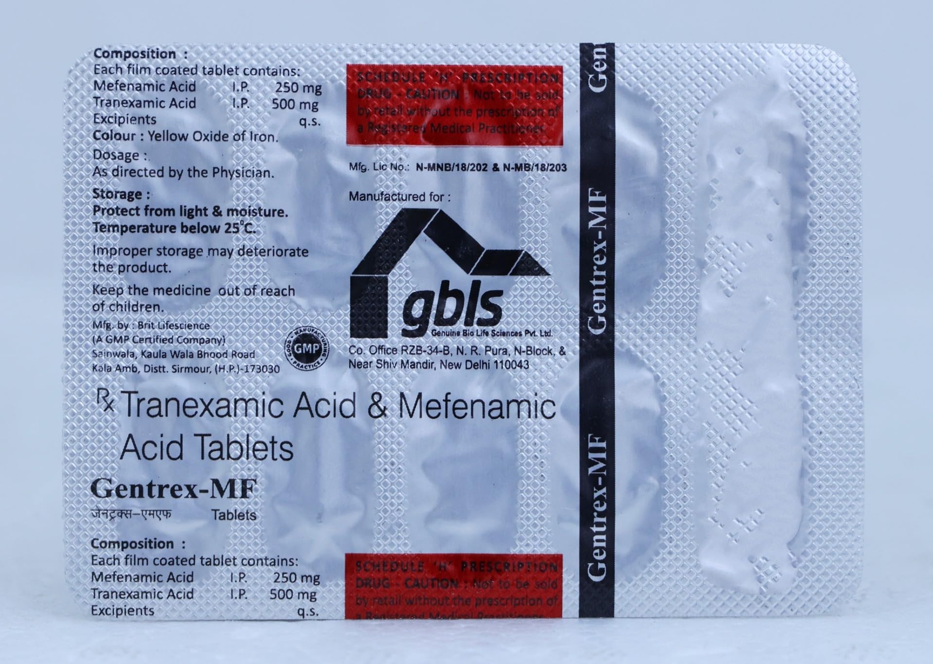 Gentrex MF - Strip of 10 Tablets